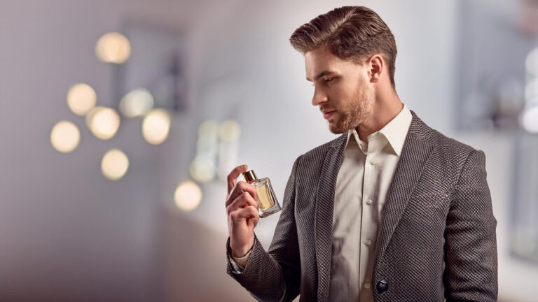 a man selecting cologne for date