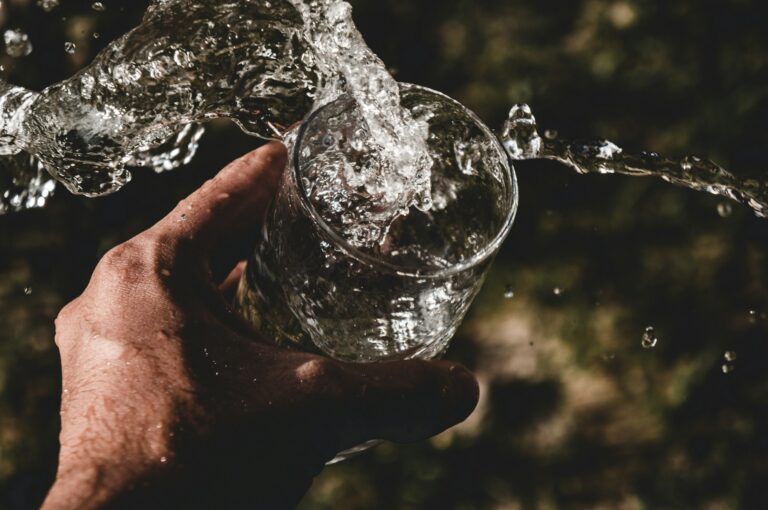 a glass full of water