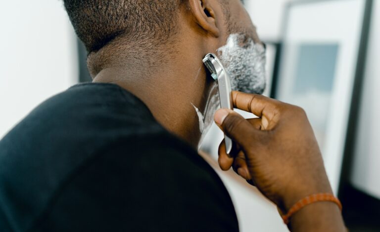 A man following a Guide to Shaving